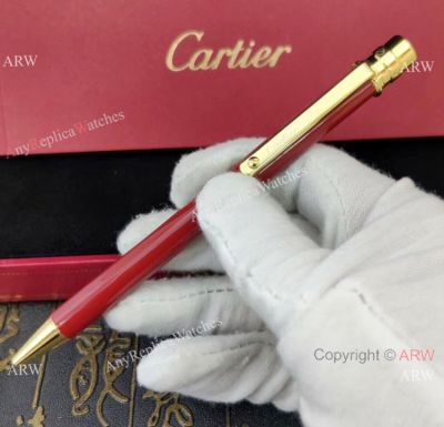 Wholesale AAA Copy Cartier Santos de Ballpoint Pen Red Resin